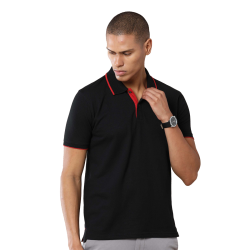 Classic Black Jacquard Polo